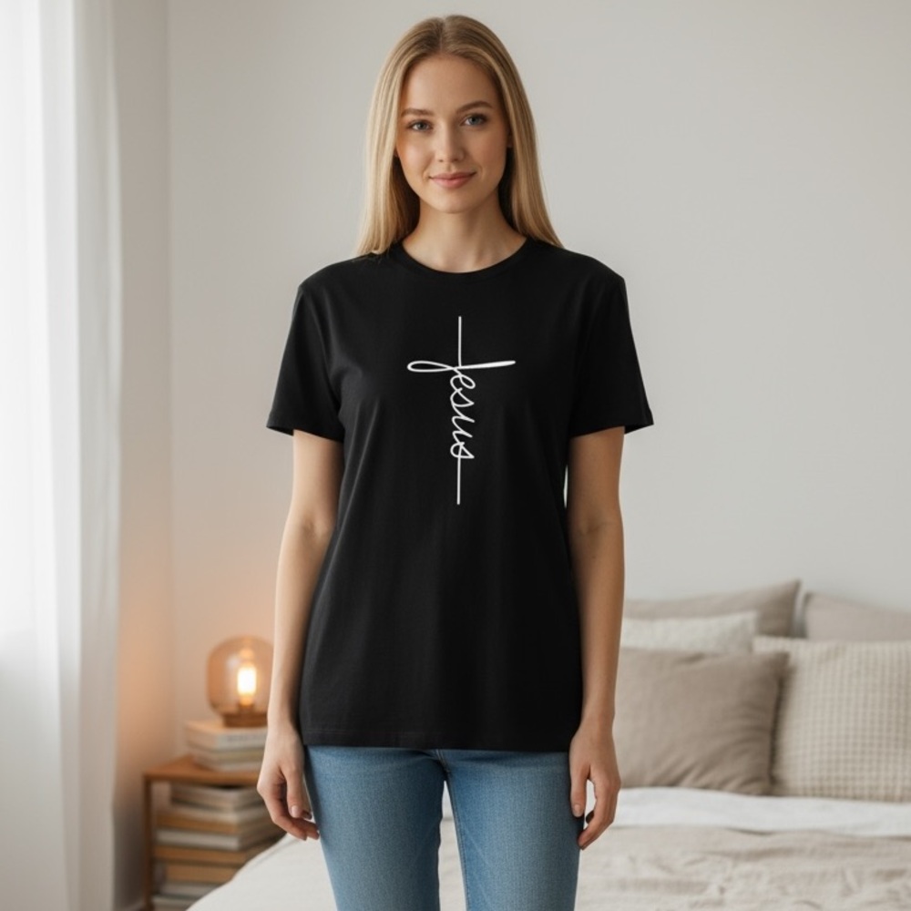 NEW•Essential Threads Jesus Scripted Top•XL-2X - Picture 2 of 13